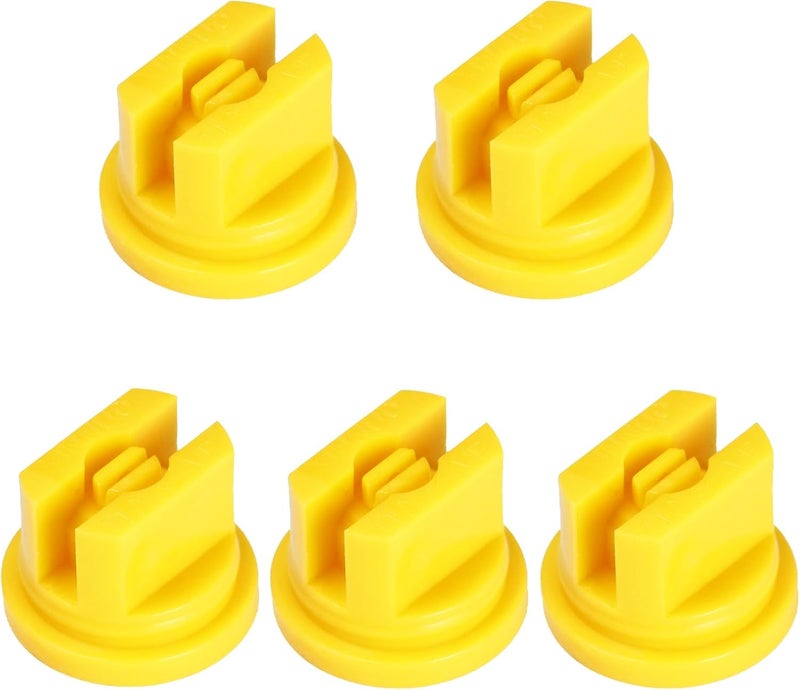Tayffency 10 PCS Flat Fan Spray Tip 110 Degree Plastic Nozzle for Agricultural, Cleaning, Cooling (Yellow) - Image 1